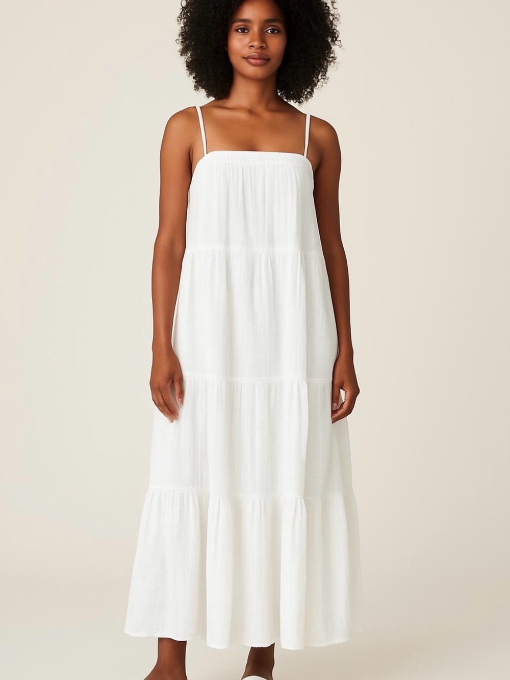 Sugarlips White Tiered Maxi Dress